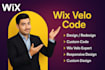 do custom wix velo , wix velo code , wix studio website