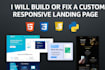 build or fix a custom responsive landing page