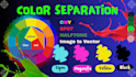do professional color separation for screen sprinting, halftones, spot,cmyk