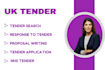 write UK tender responses, selection questionnaires, and bid applications