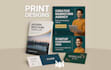 high resolution print designs ready for posters, flyers or packaging