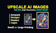 upscale ai images and artwork to 300 dpi print ready high resolution