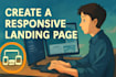 create a responsive landing page using HTML, CSS, and js