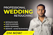 do wedding photo retouching in lightroom and photoshop work