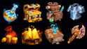 create high quality 2d game asset pack props, icons, items