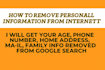 remove personal information negative content and enhance online reputation