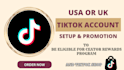 setup uk, usa tiktok account, promote usa tiktok account for organic followers