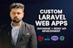 develop custom laravel web application with database and rest API develop