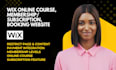 build wix online course website, wix membership website wix studio sales page