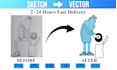 do vector tracing, convert image to vector file, vector logo, vectorize image