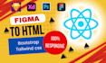 convert figma to html xd to html CSS figma to react js next js