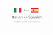 provide professional italian to spanish translation manually