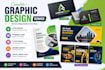 design logo, business card, banner, brochure design, flyer and social media post