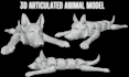 sculpt 3d articulated animal model 3d fidget toy for 3d printing without support