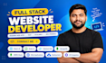 build website full stack developer, front end web developer, backend developer
