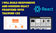 build a responsive react web app with tailwind CSS