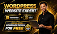 create wordpress website using elementor and divi, elementor wordpress website