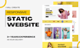 build a responsive static website using HTML, CSS, and javascript