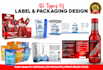 create packaging design and 3d mockups