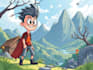 draw amazing cartoon character and scene