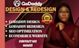 develop godaddy website design godaddy website redesign godaddy website design