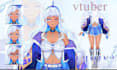 draw live2d vtuber model, pngtuber in anime art style, ready to rig free emotes