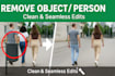 remove object or person seamlessly rebuild photo background