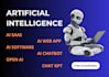 develop artificial intelligent software website or app with ai