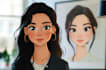 draw cartoon character portrait in disney style