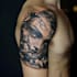 create sleeve tattoo design in geometric style