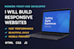 design and build modern and responsive frontend websites as a web developer