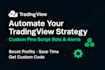 code tradingview pine script bots, multi condition alerts, webhook automation