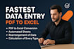 convert scanned PDF, images to editable excel