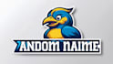 design bird mascot logo with express delivery
