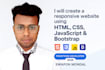 create a  modern website with HTML,CSS javascript