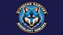design wolf mascot logo with express deliver