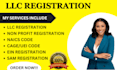 do US llc registration, llc formation, ein number, wyoming llc, dissolve llc