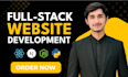do ai website development as full stack developer, front end, backend developer