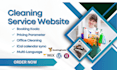 build cleaning service website house, office, car cleaning booking koala website