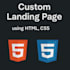 create a custom responsive landing page in HTML CSS