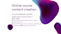 develop online course content as a book writer