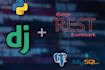 develop your backend using python django rest framework