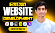 do front end website development and custom website development