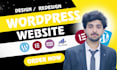 create affordable wordpress website, modern design and SEO