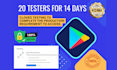 do 20 closed app testers google play console app publishing andriod mobile app