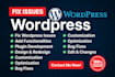 fix wordpress issues, debug wordpress, wordpress error or do wordpress changes