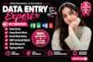 do data entry and web resarch