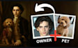 create a royal style portrait of you and your pet