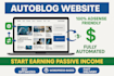 create high quality autoblog or autopilot news website thats adsense ready