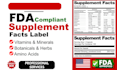 create fda compliant supplement facts label